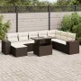 Set de sofás de jardín 9 pzas y cojines ratán sintético marrón by , Garden sets - Ref: Foro24-3326854, Price: 616,77 €, Disco...