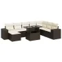 Set de sofás de jardín 9 pzas y cojines ratán sintético marrón by , Garden sets - Ref: Foro24-3326854, Price: 616,77 €, Disco...
