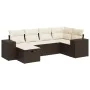 Set sofás de jardín 6 piezas y cojines ratán sintético marrón von , Gartensets - Ref: Foro24-3325689, Preis: 422,36 €, Rabatt: %
