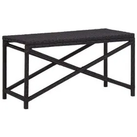 Black synthetic rattan garden bench 80 cm by vidaXL, garden benches - Ref: Foro24-46207, Price: 65,91 €, Discount: %