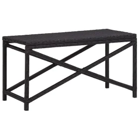 Schwarze Gartenbank aus synthetischem Rattan, 80 cm von vidaXL, Gartenbänke - Ref: Foro24-46207, Preis: 65,91 €, Rabatt: %