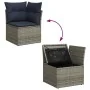 Set sofás jardín y cojines 7 pzas ratán sintético acacia negro by , Garden sets - Ref: Foro24-3326172, Price: 554,37 €, Disco...