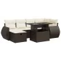 Juego de sofás de jardín 7 piezas con cojines ratán PE marrón by , Garden sets - Ref: Foro24-3327903, Price: 523,86 €, Discou...