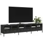 Mueble para TV acero laminado en frío negro 202x39x43,5 cm de , Muebles TV - Ref: Foro24-3307155, Precio: 206,45 €, Descuento: %