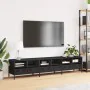 Mueble para TV acero laminado en frío negro 202x39x43,5 cm de , Muebles TV - Ref: Foro24-3307155, Precio: 206,45 €, Descuento: %