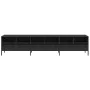Mueble para TV acero laminado en frío negro 202x39x43,5 cm de , Muebles TV - Ref: Foro24-3307155, Precio: 206,45 €, Descuento: %