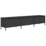 Mueble para TV acero laminado en frío negro 202x39x43,5 cm de , Muebles TV - Ref: Foro24-3307155, Precio: 206,45 €, Descuento: %