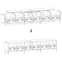 Mueble para TV acero laminado en frío negro 202x39x43,5 cm de , Muebles TV - Ref: Foro24-3307155, Precio: 206,45 €, Descuento: %