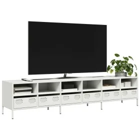 Mueble para TV acero laminado en frío blanco 202x39x43,5 cm von , TV-Möbel - Ref: Foro24-3307160, Preis: 214,07 €, Rabatt: %