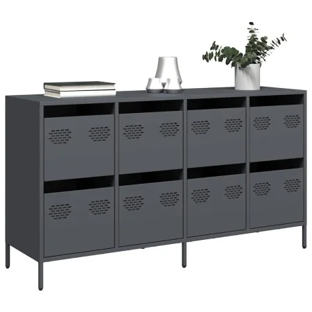 Aparador de acero laminado en frío antracita 135x39x73,5 cm von , Sideboards - Ref: Foro24-3307169, Preis: 221,95 €, Rabatt: %