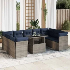 Set sofás jardín y cojines 10 pzas ratán sintético acacia gris von , Gartensets - Ref: Foro24-3326222, Preis: 772,72 €, Rabat...