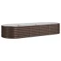 Jardinera arriate acero recubrimiento polvo marrón 224x80x36 cm von , Töpfe und Pflanzgefäße - Ref: Foro24-318920, Preis: 54,...