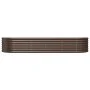 Jardinera arriate acero recubrimiento polvo marrón 224x80x36 cm von , Töpfe und Pflanzgefäße - Ref: Foro24-318920, Preis: 54,...