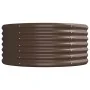 Jardinera arriate acero recubrimiento polvo marrón 224x80x36 cm von , Töpfe und Pflanzgefäße - Ref: Foro24-318920, Preis: 54,...