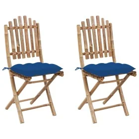 Sillas de jardín plegables con cojines 2 unidades bambú von , Gartenstühle - Ref: Foro24-3064012, Preis: 113,00 €, Rabatt: %