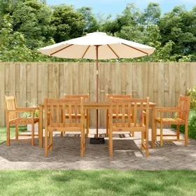 Juego de comedor para jardín 7 piezas madera maciza acacia by , Garden sets - Ref: Foro24-3206279, Price: 720,97 €, Discount: %