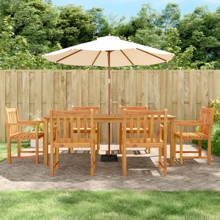 Juego de comedor para jardín 7 piezas madera maciza acacia de , Conjuntos de jardín - Ref: Foro24-3206279, Precio: 742,03 €, ...