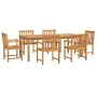 Juego de comedor para jardín 7 piezas madera maciza acacia de , Conjuntos de jardín - Ref: Foro24-3206279, Precio: 742,03 €, ...