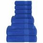 Juego de toallas 8 piezas 100% algodón azul 360 gsm by , Toallas de baño y manoplas - Ref: Foro24-137063, Price: 36,52 €, Dis...