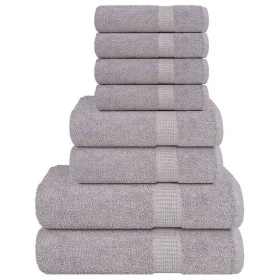 Juego de toallas 8 piezas 100% algodón gris 360 gsm by , Toallas de baño y manoplas - Ref: Foro24-137068, Price: 35,05 €, Dis...
