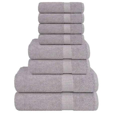 Juego de toallas 8 piezas 100% algodón gris 360 gsm de , Toallas de baño y manoplas - Ref: Foro24-137068, Precio: 35,03 €, De...