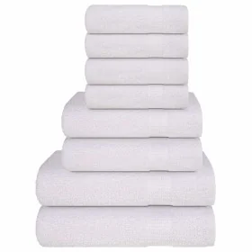 Juego de toallas 8 piezas 100% algodón blanco 360 gsm by , Toallas de baño y manoplas - Ref: Foro24-137061, Price: 34,22 €, D...
