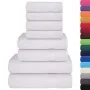Juego de toallas 8 piezas 100% algodón blanco 360 gsm von , Toallas de baño y manoplas - Ref: Foro24-137061, Preis: 34,22 €, ...