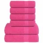 Juego de toallas 12 piezas 100% algodón rosa 360 gsm de , Toallas de baño y manoplas - Ref: Foro24-137094, Precio: 43,18 €, D...