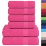 Juego de toallas 12 piezas 100% algodón rosa 360 gsm de , Toallas de baño y manoplas - Ref: Foro24-137094, Precio: 43,18 €, D...