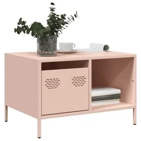 Mesa de centro acero laminado en frío rosa 68,5x50x43,5 cm by , Coffee table - Ref: Foro24-851281, Price: 71,77 €, Discount: %