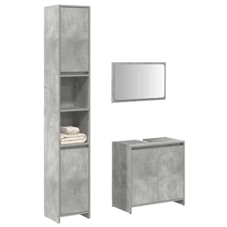Set muebles de baño 2 piezas madera contrachapada gris hormigón von , Badezimmermöbel - Ref: Foro24-3324853, Preis: 122,83 €,...