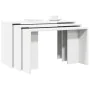 Mesas apilables 3 unidades madera contrachapada blanco by , Side tables - Ref: Foro24-858533, Price: 56,76 €, Discount: %