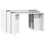 Mesas apilables 3 unidades madera contrachapada blanco by , Side tables - Ref: Foro24-858533, Price: 56,76 €, Discount: %
