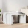 Mesas apilables 3 unidades madera contrachapada blanco by , Side tables - Ref: Foro24-858533, Price: 56,76 €, Discount: %