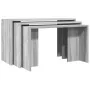 Mesas apilables 3 piezas madera contrachapada gris Sonoma von , Seitentische - Ref: Foro24-858538, Preis: 61,77 €, Rabatt: %