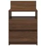 Mesillas de noche 2 uds con 2 cajones roble marrón 40x33x60 cm de , Mesitas de noche - Ref: Foro24-858573, Precio: 86,20 €, D...