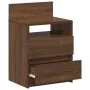 Mesillas de noche 2 uds con 2 cajones roble marrón 40x33x60 cm de , Mesitas de noche - Ref: Foro24-858573, Precio: 86,20 €, D...