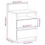 Mesillas de noche 2 uds con 2 cajones roble marrón 40x33x60 cm de , Mesitas de noche - Ref: Foro24-858573, Precio: 86,20 €, D...