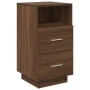 Mesilla de noche con 2 cajones roble marrón 36x36x68 cm de , Mesitas de noche - Ref: Foro24-858590, Precio: 61,02 €, Descuent...