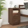 Mesilla de noche con 2 cajones roble marrón 36x36x68 cm de , Mesitas de noche - Ref: Foro24-858590, Precio: 61,02 €, Descuent...