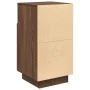 Mesilla de noche con 2 cajones roble marrón 36x36x68 cm de , Mesitas de noche - Ref: Foro24-858590, Precio: 61,02 €, Descuent...