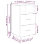 Mesilla de noche con 2 cajones roble marrón 36x36x68 cm de , Mesitas de noche - Ref: Foro24-858590, Precio: 61,02 €, Descuent...