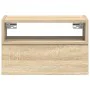 Mesita de noche de pared color roble ahumado 45x26x28,5 cm von , Nachttische - Ref: Foro24-858600, Preis: 40,89 €, Rabatt: %