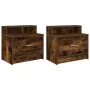 Mesillas de noche con cajón 2 uds roble ahumado 51x31x47 cm von , Nachttische - Ref: Foro24-858677, Preis: 70,68 €, Rabatt: %