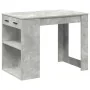 Escritorio con cajón estante madera contrachapada gris hormigón by , Kitchen and dining tables - Ref: Foro24-858689, Price: 9...