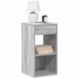 Mesillas de noche con cajón 2 uds gris sonoma 35x34x66,5 cm de , Mesitas de noche - Ref: Foro24-858724, Precio: 75,90 €, Desc...