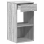 Mesillas de noche con cajón 2 uds gris sonoma 35x34x66,5 cm de , Mesitas de noche - Ref: Foro24-858724, Precio: 75,90 €, Desc...