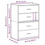 Armarios con 2 cajones 2 uds blanco 60x31x40 cm de , Cajoneras - Ref: Foro24-858822, Precio: 89,47 €, Descuento: %