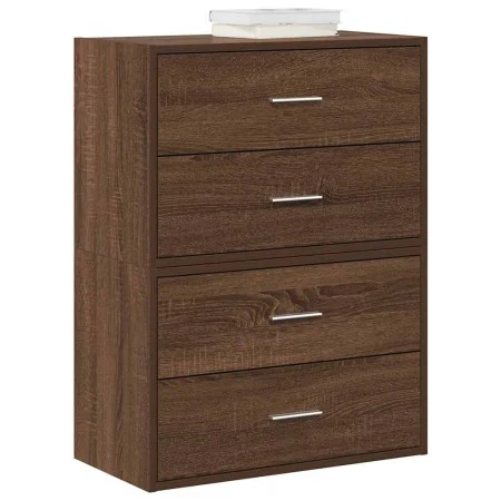 Armarios con 2 cajones 2 uds roble marrón 60x31x40 cm de , Cajoneras - Ref: Foro24-858834, Precio: 91,04 €, Descuento: %