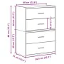 Armarios con 2 cajones 2 uds roble marrón 60x31x40 cm de , Cajoneras - Ref: Foro24-858834, Precio: 91,04 €, Descuento: %